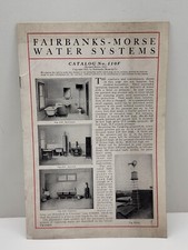 1912 Fairbanks Morse Water Systems  Catalog No. 110F VINTAGE 