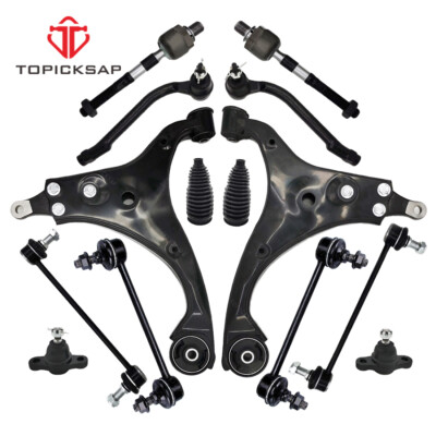 14Pcs Front Lower Control Arms Tie rods for 2007-2011 2012 Hyundai Elantra 2.0L
