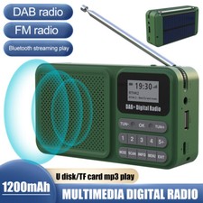 Portable Mini Digital DAB DAB+ FM Radio MP3 Player LCD Display Speaker Green