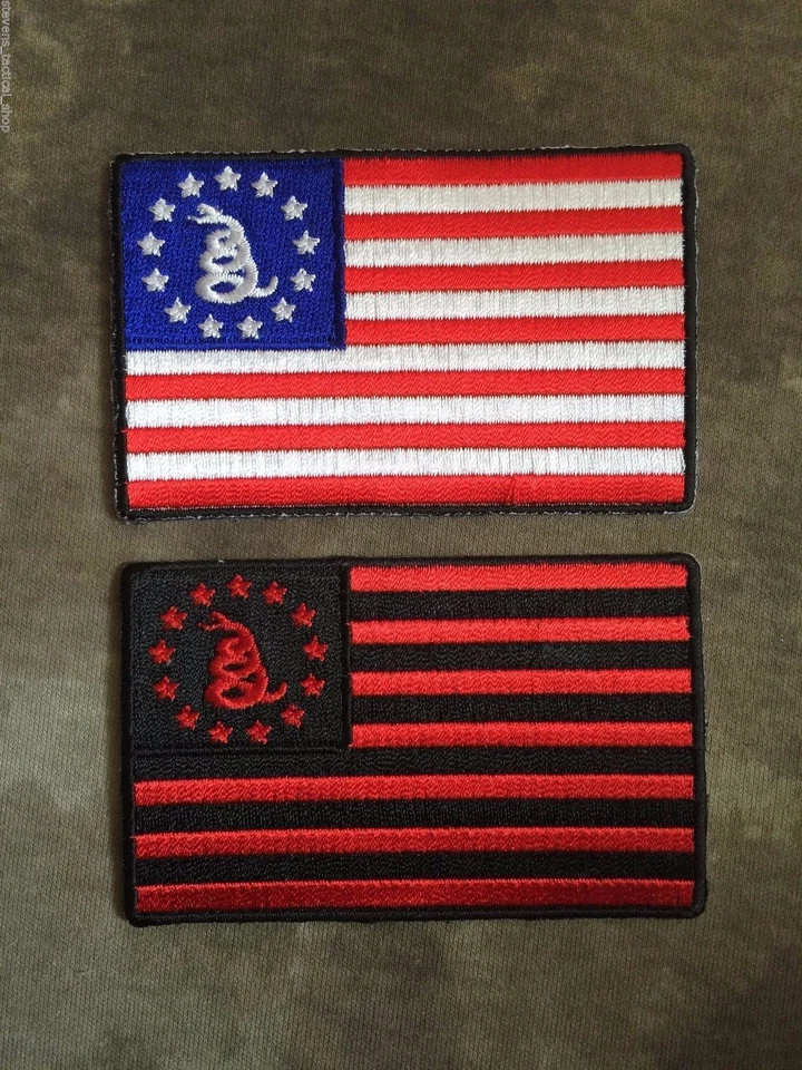 IVAMIS TRADING Gadsden American Flag Patch