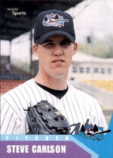 2002 Greensboro Bats Multi-Ad #5 Steve Carlson Morris Illinois IL Baseball Card