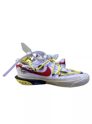 Off-White X Nike Blazer DH7863-100 Low White University Red Men's Sz. 8 NWB