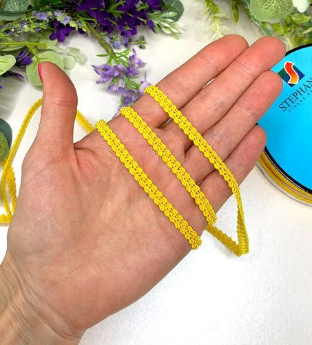 6mm scrolled gimp braid trim narrow upholstery trim doll house sewing light thin - Picture 43 of 77