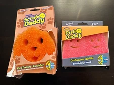 Dish Daddy Dishwand Refills Scrubbing Head & Flex Texture Scrubber See Photos