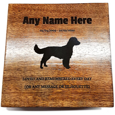 Spaniel Tierurne Asche Haustierbox Hundeurne Katzenurne personalisiert Rasse Silhouetten