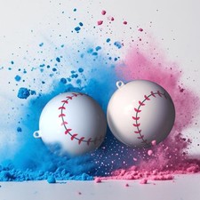 Gender Reveal Baseball with Powder - 2 Pack Gender Reveal Baseballs Filled with