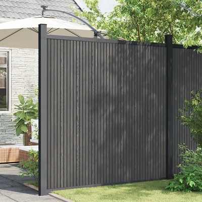 Zaunelement Gartenzaun Sichtschutzzaun Lamellenzaun Windschutz WPC vidaXL