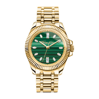 THOMAS SABO Damenuhr Malachit Divine gold WA0436-291-211