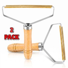 2-Pack Pet Hair Remover Tool Reusable Metal Lint Fabric Shaver Carpet Furniture