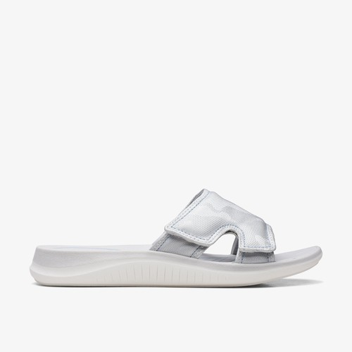 Clarks Damen Glide Bay 2 Metallic Sliders, Slipper Synthetik Freizeit