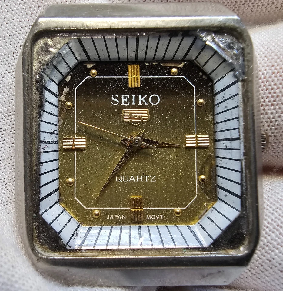 Reloj de pulsera de cuarzo vintage reloj de cuarzo para hombre solo para piezas - Imagen 3 de 4