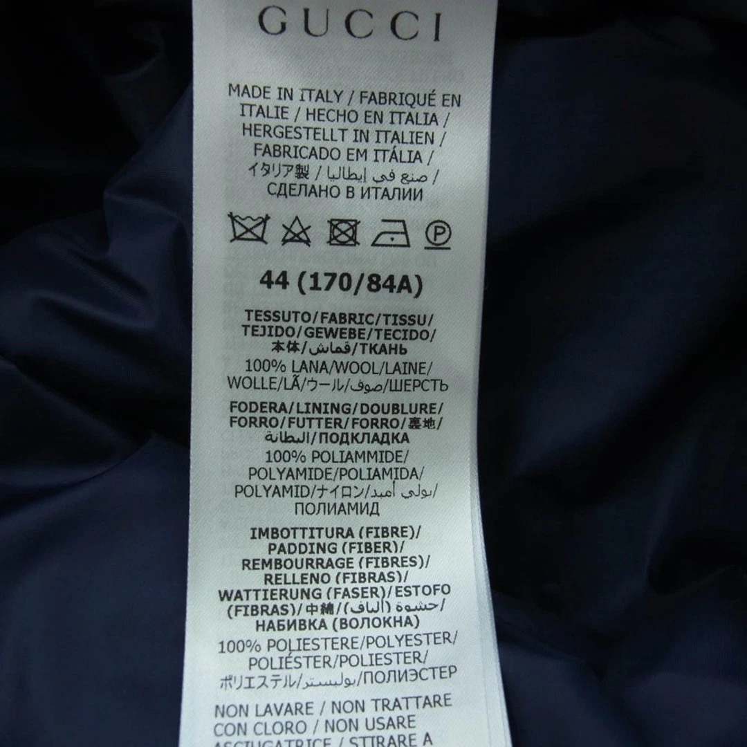 Gucci 24SS 770330 GG Total Pattern Lana Flanella Camicia Bluson Giacca Usato0