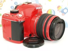 PENTAX K-x DSLR Camera Red 18-55 Lens SD Card Reader Included