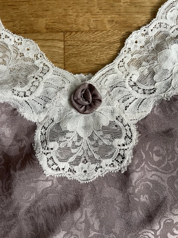 Top Camisola Vintage Christian Dior Floral Encaje Seda Talla M Dior Foto 4 de 4