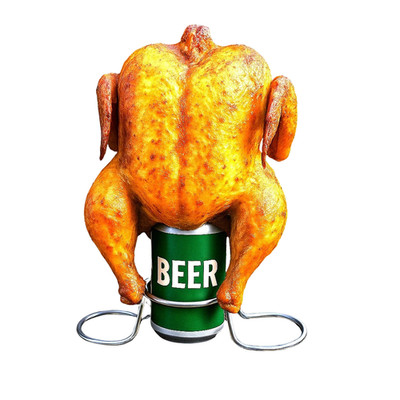 Beer Can Chicken Roaster Rack Chrome Steel BBQ Grill Oven Stand 12 oz Can