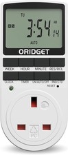 Digital Electrical Timer Plug Socket UK with 18 On-Off Programs, Countdown and 