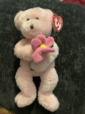 Ty Love U Mom Pink Mother's Day Bear Flower 8'' Beanie 2005 3 MWMT  Tag Error 