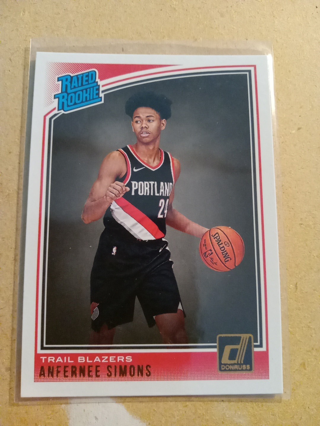 2018-19 Donruss Rated Rookie Anfernee Simons RC #186