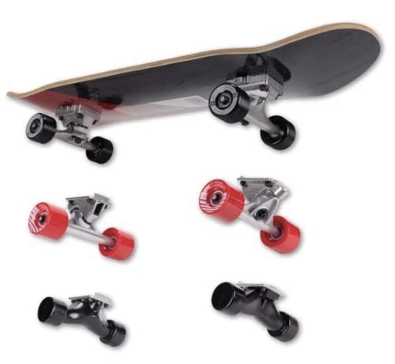 SWCH Board 3-in-1 Complete Skateboard &ndash; Trick, Cruiser & Trainer Set