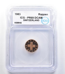 1983 Switzerland Rappen KM#46 PR69 DCAM ICG a7940