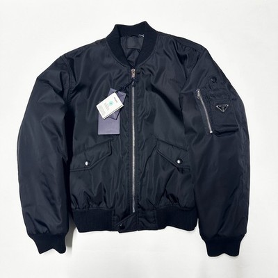 PRADA NYLON KNIT BOMBER COAT