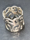STERLING SILVER 925 Lot Ring F53 Sz 7 Silpada Vintage Wide Floral Victorian Love
