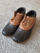 WATERPROOF L.L.Bean Bean Boots Duck Boots Mocs Brown Leather Made in USA Size 5M