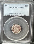 1964 Proof Roosevelt SILVER Dime PCGS PF67CAM