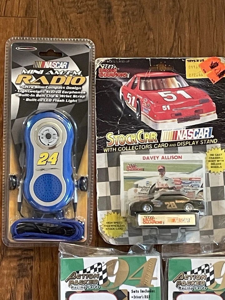 NASCAR Toy Die Cast Car Card Lot 11 Mini Radio Unopened Packs Action Packed 1994 - Image 2 of 4