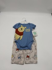NWT Disney Baby 3-6 Month 2 Piece Set Winnie The Pooh One Piece And Pants