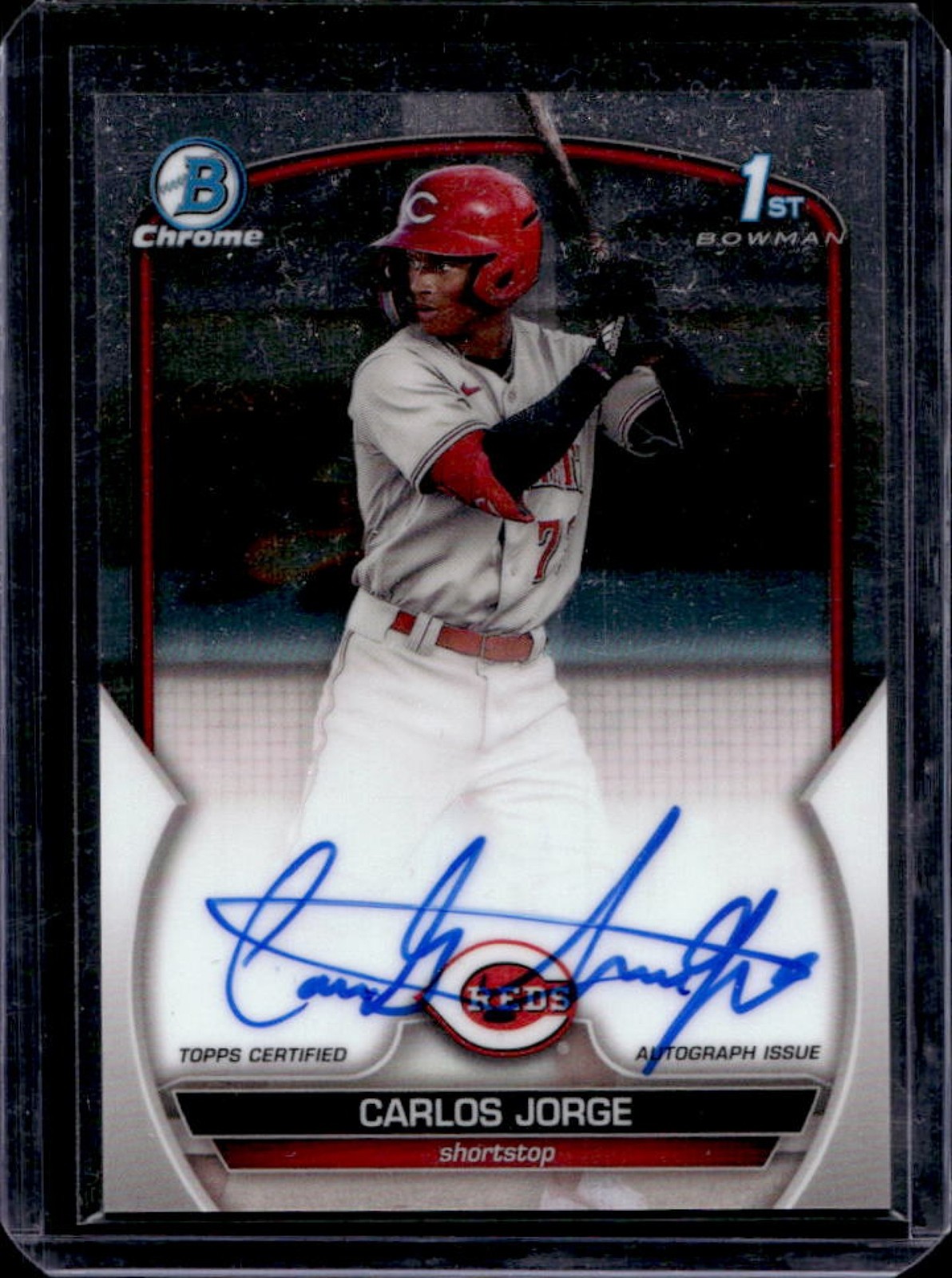 2023 Bowman Carlos Jorge Chrome Auto 1st Prospect #CPA-CJ Reds