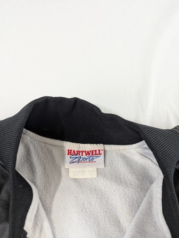 Hartwell Sports Satin Long Sleeve Jacket Mens Vintage 90s Black L Large - Image 3 of 4