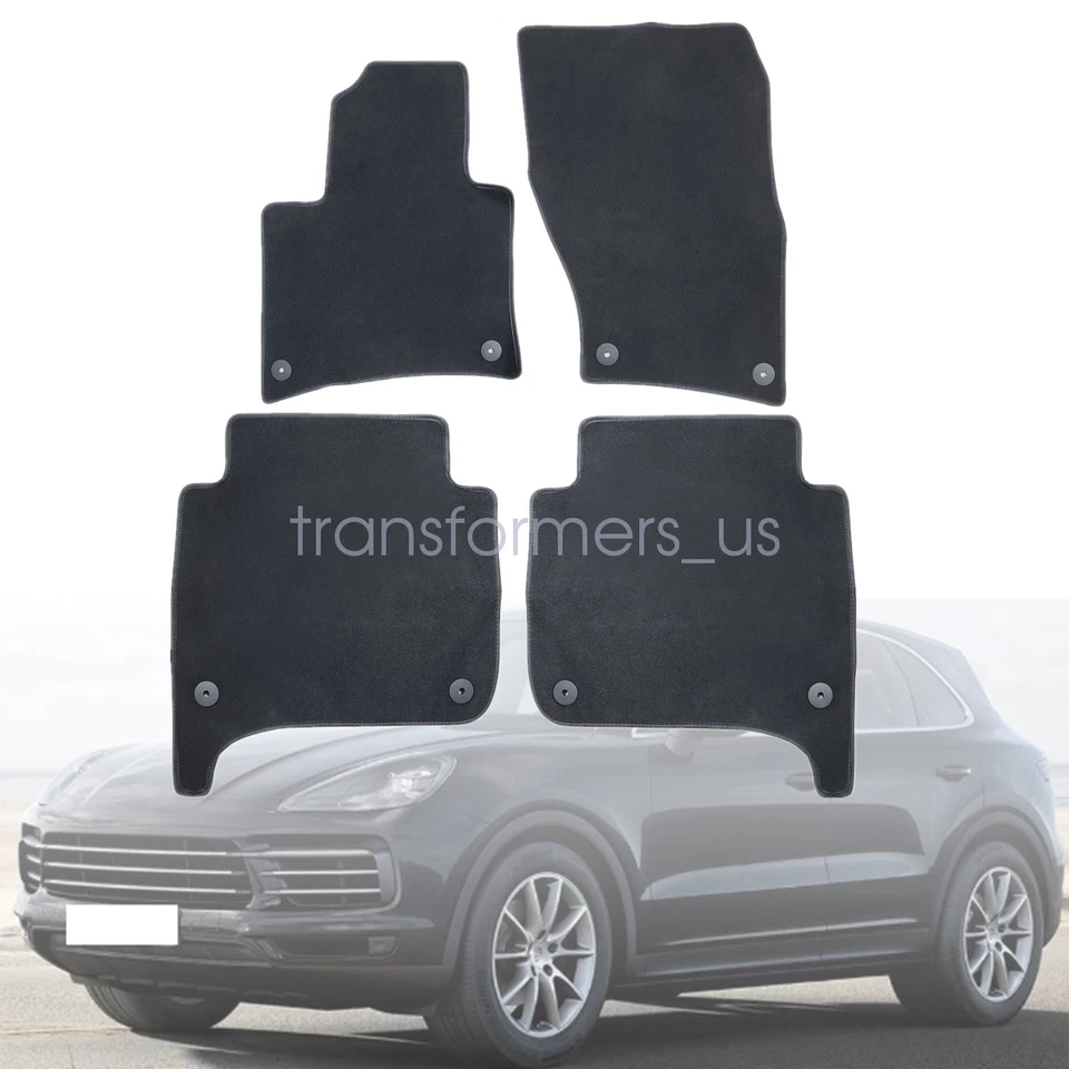 Alfombrillas delanteras y traseras negras nuevas para Porsche Cayenne 2011 2012 2013-2018 Foto 2 de 4