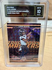 2025 Lamar Jackson Panini Mosaic Prizm Touchdown Masters #5 card gem mint 10