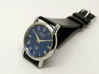 Vintage Seiko Slim Quartz Japan Made Blue Dial Silver Plated Men's Wrist Watch