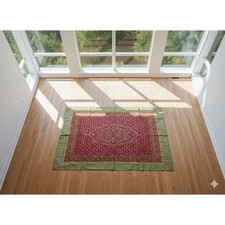 NWOT! Shrujan Threads of Life Handcrafted Multicolor Medallion Tapestry Rug