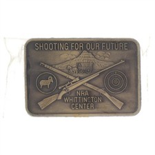 New NRA Whittington Center Shooting Sports Marksman Range Vintage Belt Buckle