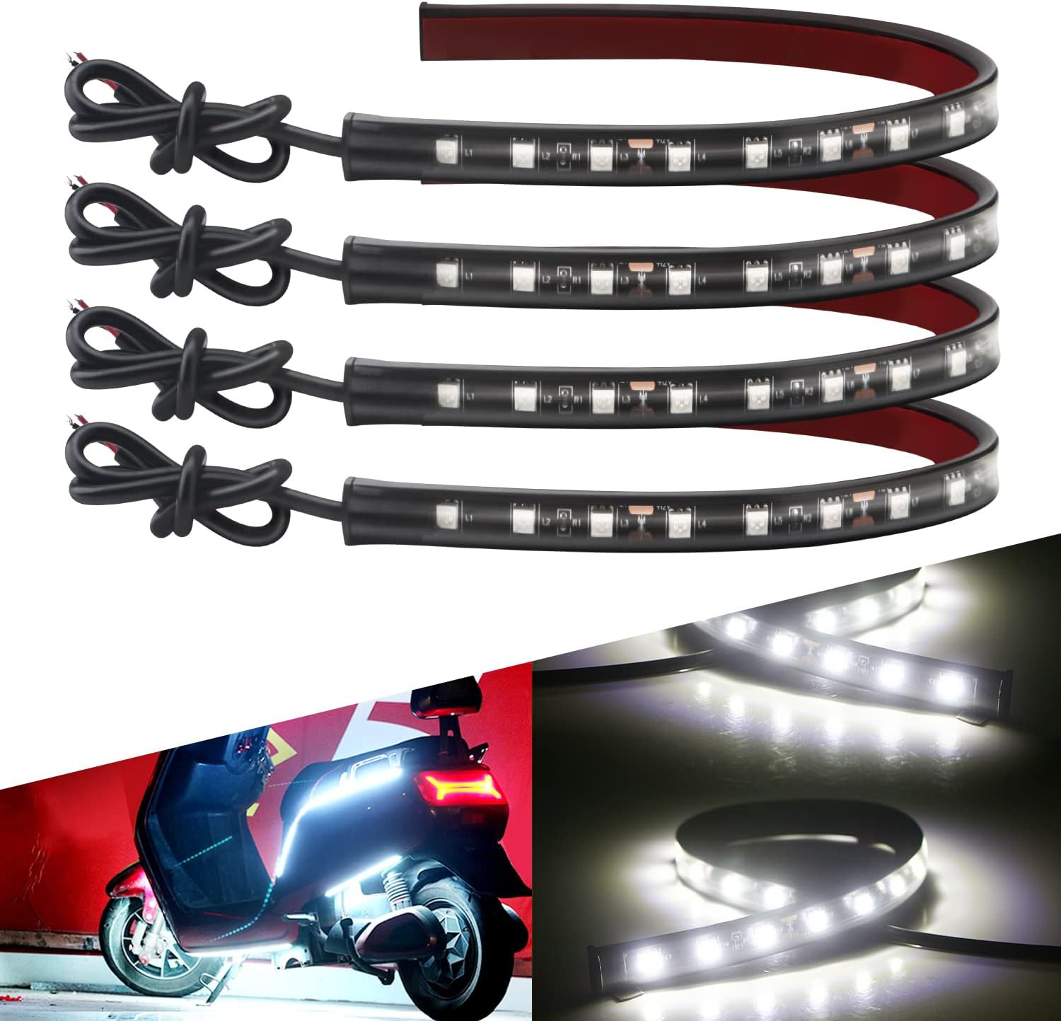 Bianco Flessibile Impermeabile LED Striscia Di Luce Dell'Automobile Interno Stri