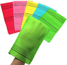 Korean Exfoliating Mitt, Large Size, 5 Colors, Back and Body Exfoliating Washclo