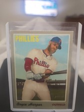 2019 Topps Heritage High Number #22 Bryce Harper 1970 CLOTH STICKER SP Phillies