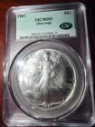 1987 Silver American Eagle CAC MS69