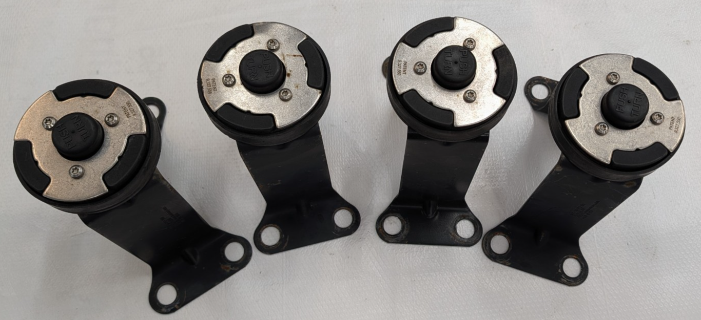 4 PACK WCL-210-FX2 559 FlowBelow Wheel Cover Aerodynamic Push & Turn Latch 5/8