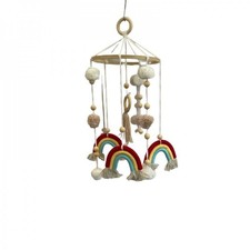 Hanging Macrame With Colorful Rainbows Decoration