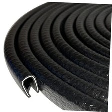 Rubber Edge Trim Black 26Feet, Fits 1/8 Edge, Flexible U Shape Fits 1/8" Edge