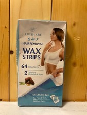 Erishare Face  Body Wax Strips, Waxing Kit, Bikini Area 64 strips Dented Box