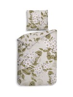 Heckett & Lane Twill BettwäSche 155X220 Juliette Natural BläTter BlüTen GrüN