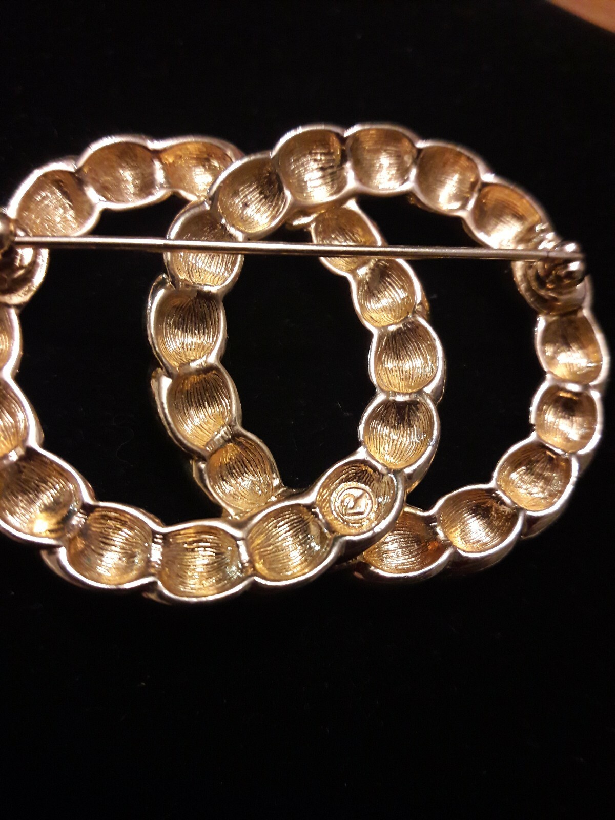 Swarovski Swan Signed Interlocking Circle Rhinest… - image 6