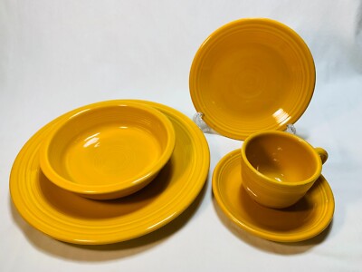 5 Piece Place Setting Fiesta Marigold 75th Anniversary
