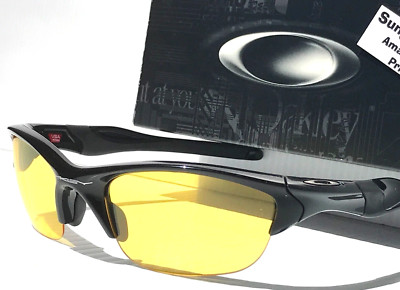 NEW Oakley Half Jacket 2.0 Black Frame GALAXY Amber Yellow Lens