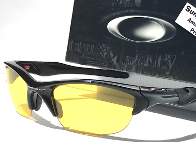 NEW Oakley Half Jacket 2.0 Black Frame GALAXY Amber Yellow Lens